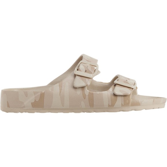 Mia Toulon Womens Sandals Shoes 9 Camo Slip On Arch Support Dual Buckle New - Picture 6 of 10